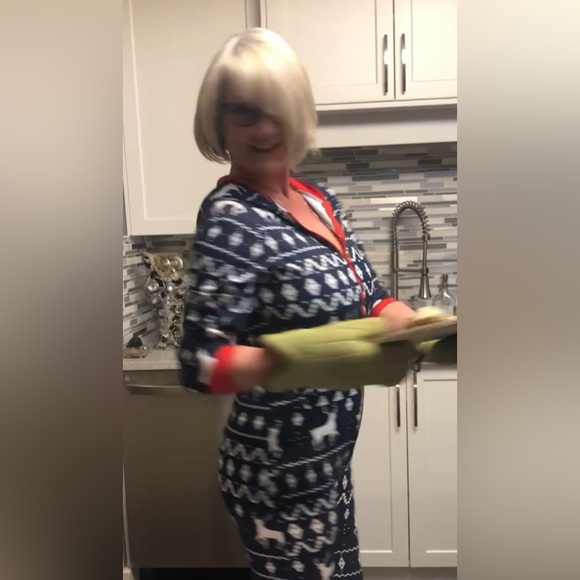 PTP 20 inches 34 inches from shoulder to crotch inseam is 28” Christmas onesie - Picture 10 of 11